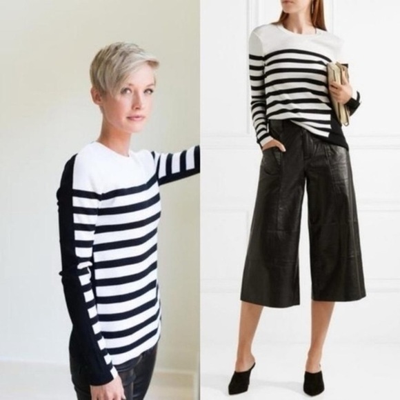 rag & bone Sweaters - RAG & BONE Cecilee Striped Merino Wool Sweater Size Small